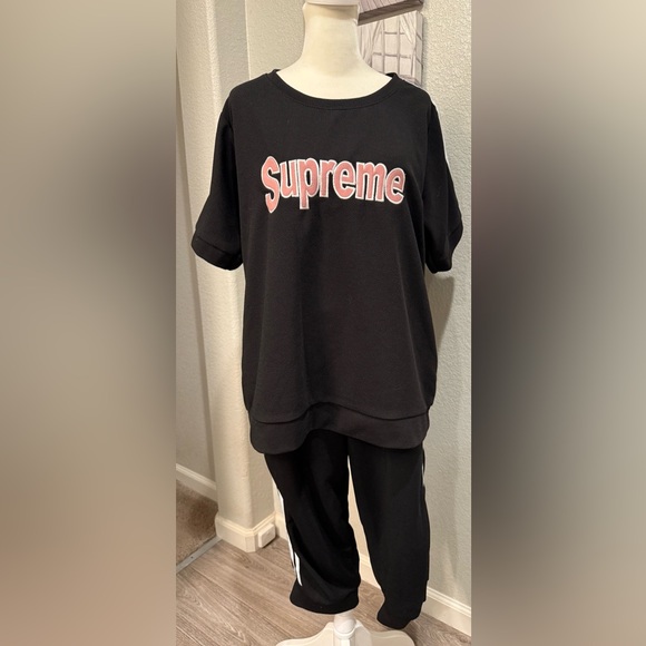 Black Tracksuit with White Stripes - Picture 2 of 8